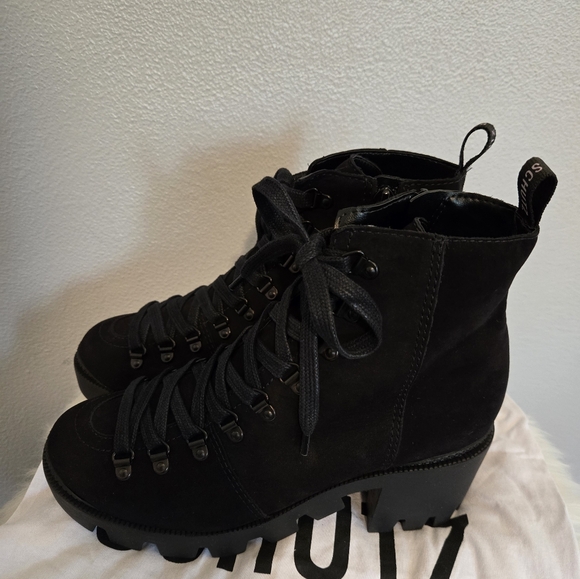 SCHUTZ Xayane Suede Combat  Boot - Picture 5 of 8